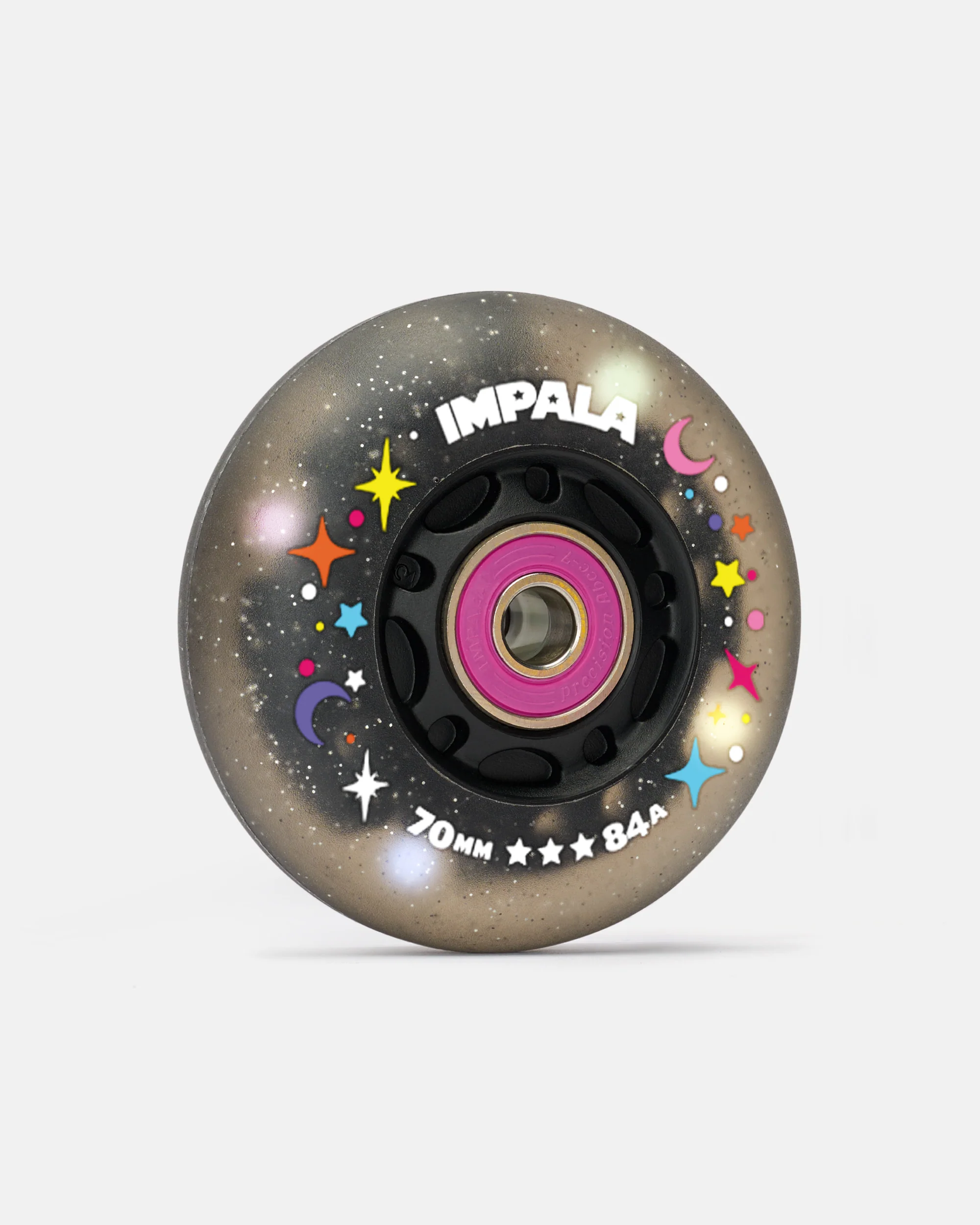 Impala Light Up Inline Wheel 4pk - Black Twinkle - Image 4